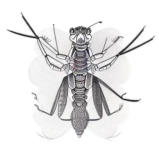 preying mantis  tattoo design idea