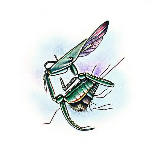 preying mantis  tattoo design idea