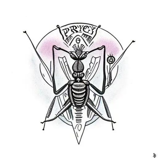 preying mantis  tattoo design idea