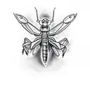 preying mantis  tattoo design idea