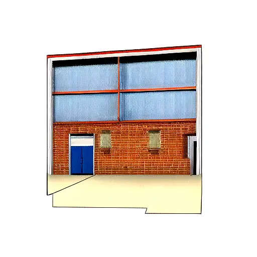 warehouse changing into werewolf tattoo design idea