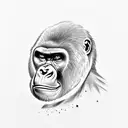 Gorilla tattoo design idea