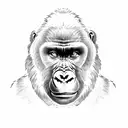 Gorilla tattoo design idea