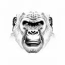 Gorilla tattoo design idea