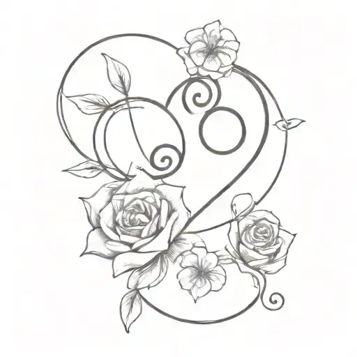 eternal love tattoo design idea