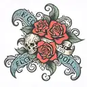 fuck doll script tattoo design idea