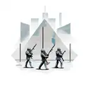 mortar army tattoo design idea