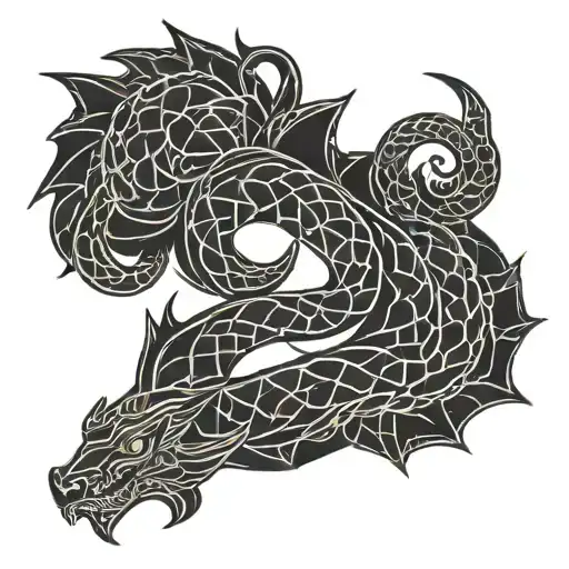 naga style line tattoo tattoo design idea