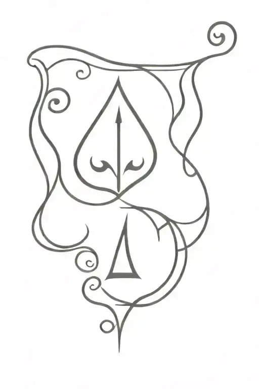 Ace of spades semi colon tattoo design idea