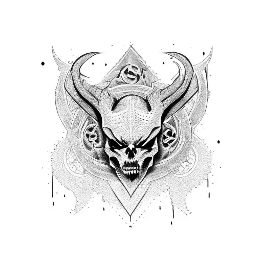 666 tattoo design idea