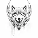 Viking Wolf  tattoo design idea