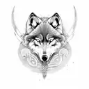 Viking Wolf  tattoo design idea