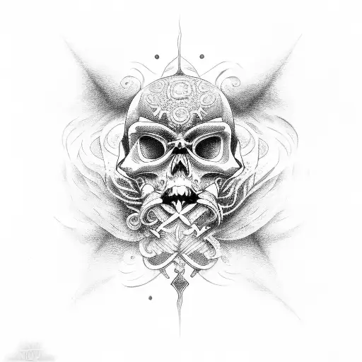 Memento mori Mysterious tattoo design idea