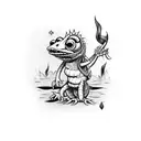 hillbilly murloc  tattoo design idea