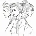 cyberpunk bisexual anime tattoo design idea