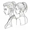 cyberpunk bisexual anime tattoo design idea