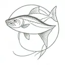 mackerel tattoo design idea