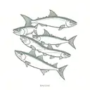 mackerel tattoo design idea