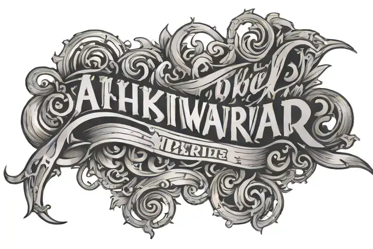 slightly awkward, kinda weird lettering tattoo design idea