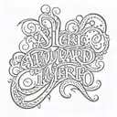 slightly awkward, kinda weird lettering tattoo tattoo design idea