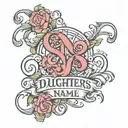daughters name written tattoo design idea