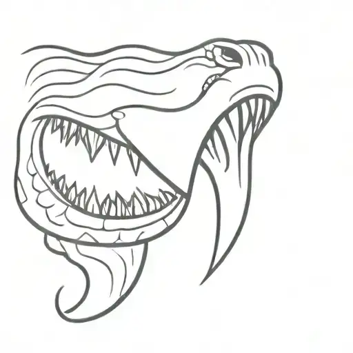 Tooth, 13, snake tattoo design idea
