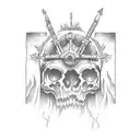 San Judas using plants  tattoo design idea