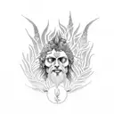 San Judas using plants  tattoo design idea