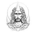 San Judas through nature tattoo design idea