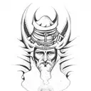 San Judas through nature tattoo design idea