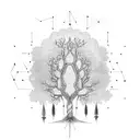 dna tree illustration tattoo design idea