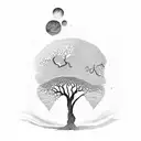 dna tree illustration tattoo design idea