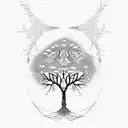 dna tree illustration tattoo design idea