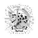 gratitude, palm tattoo design idea