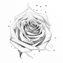 burning rose tattoo design idea