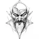 Kratos tattoo design idea