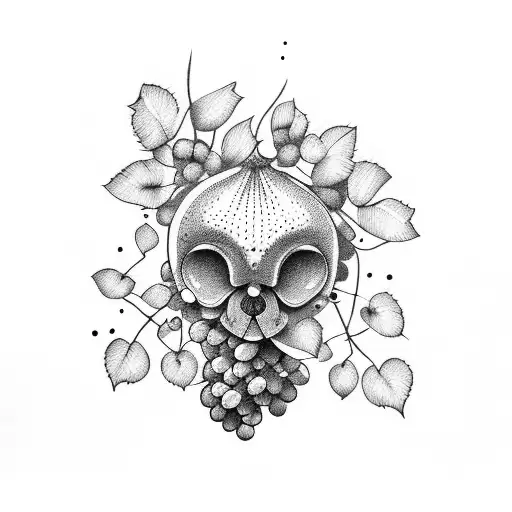 grapes tattoo design idea