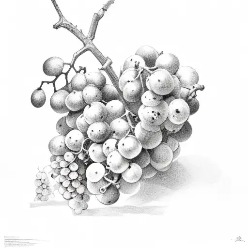 grapes tattoo design idea