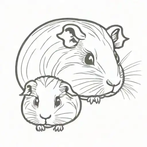 guinea pigs tattoo design idea