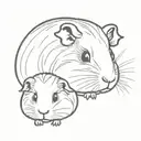 guinea pigs tattoo design idea