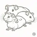 guinea pigs tattoo design idea