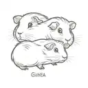 guinea pigs tattoo design idea