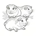guinea pigs tattoo design idea