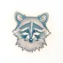 racoon matching  tattoo design idea