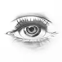 An eye made up of car parts tattoo design idea