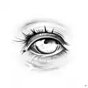 An eye made up of car parts tattoo design idea