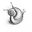 snail tattoo design idea