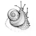 snail tattoo design idea