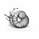 snail tattoo design idea