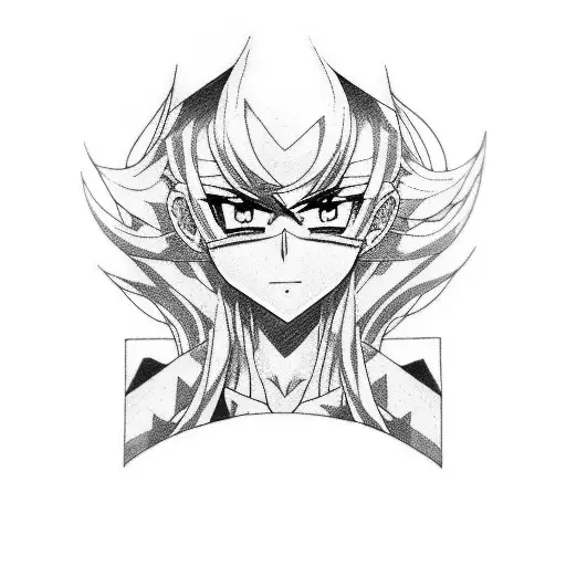 Anime character full sleeve design tattoo design idea